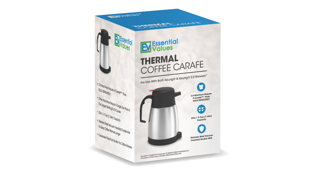 thermal coffee carafe package design